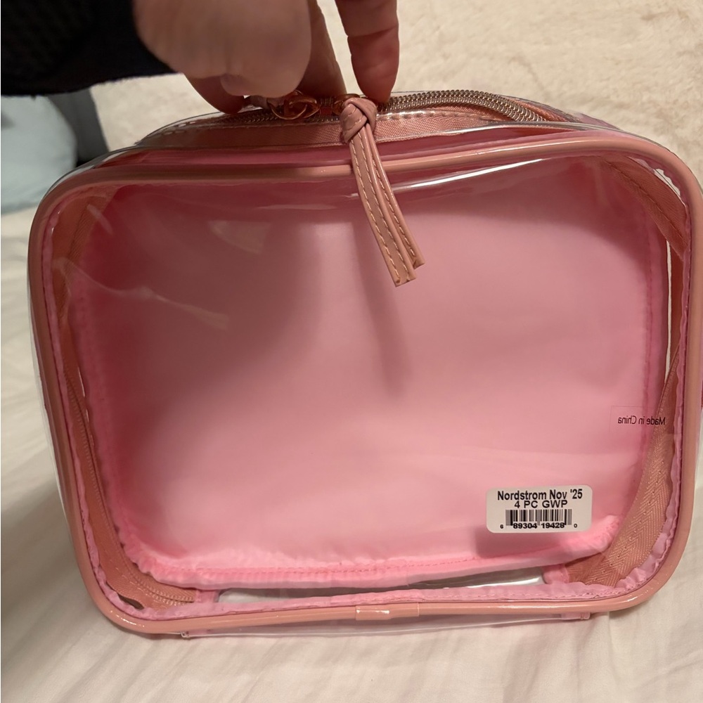 Anastasia Beverly Hills Pink Transparent Cosmetic Bag